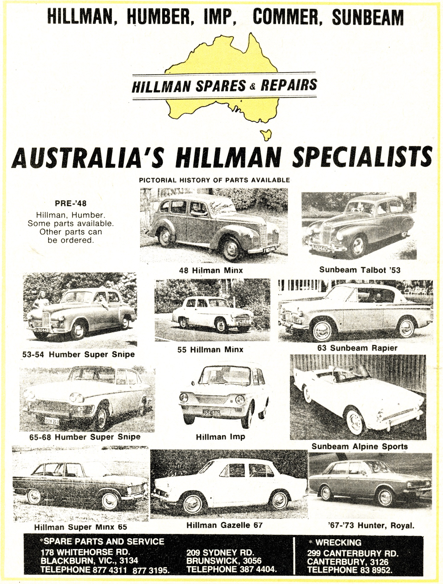 1977 Hillman Spares